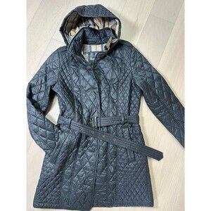 Barbour Tartan Evie Black Quilted Jacket Classic British Countryside Women's 8